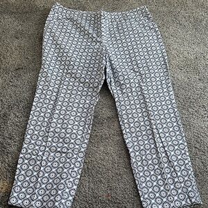 Valerie Stevens Blue and White Patterned Fabric